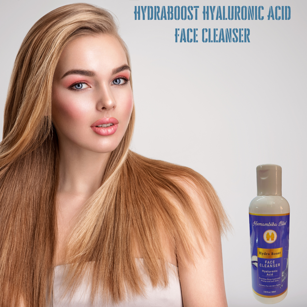 Hemambika Bliss® HydraBoost Hyaluronic Acid Face Cleanser - Deeply Hydrates for Plump, Soft, and Radiant Skin - Suitable for All Skin Types