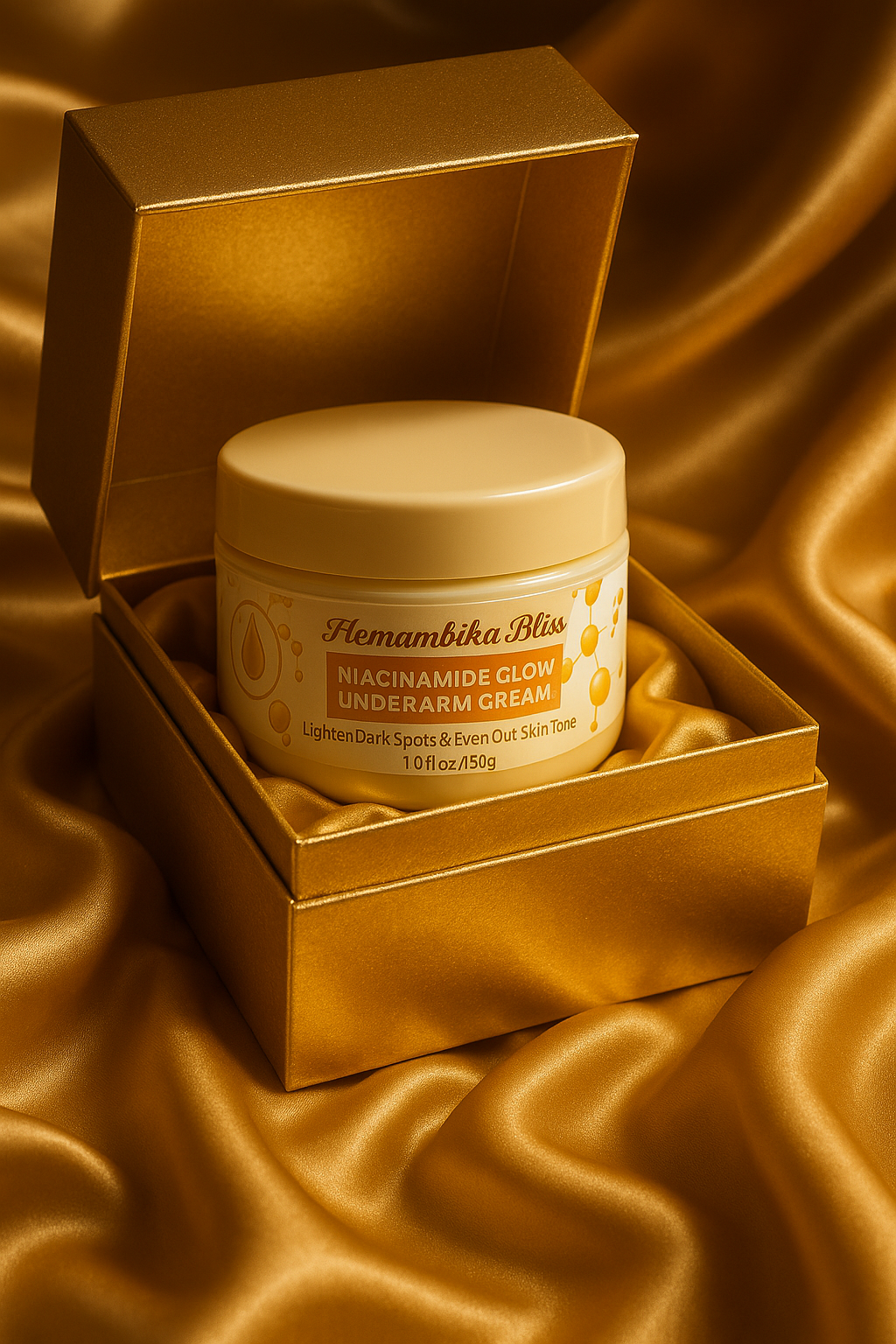 Hemambika Bliss® Niacinamide Underarm Cream - Lightens Dark Spots & Evens Out Skin Tone for Smooth, Radiant Underarms