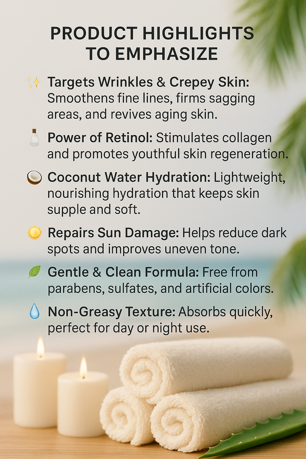Hemambika Bliss® Anti-Aging Body Lotion - With Retinol & Coconut Water, Targets Crepe Skin, Wrinkles, Sagging & Sun-Damaged Skin - Suitable for All Skin Types
