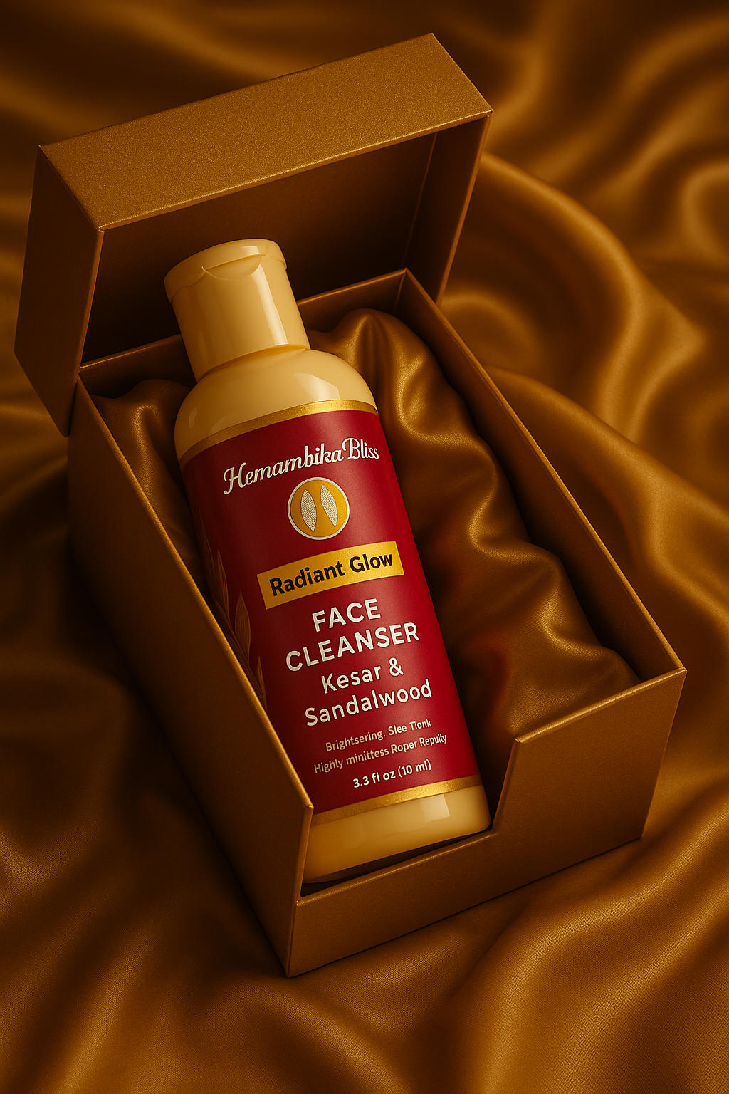 Hemambika Bliss® Face Cleanser with Kesar & Sandalwood - Brightens Skin Tone, Removes Dark Spots, Suitable for All Skin Types