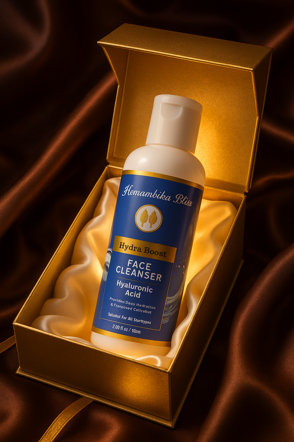 Hemambika Bliss® HydraBoost Hyaluronic Acid Face Cleanser - Deeply Hydrates for Plump, Soft, and Radiant Skin - Suitable for All Skin Types