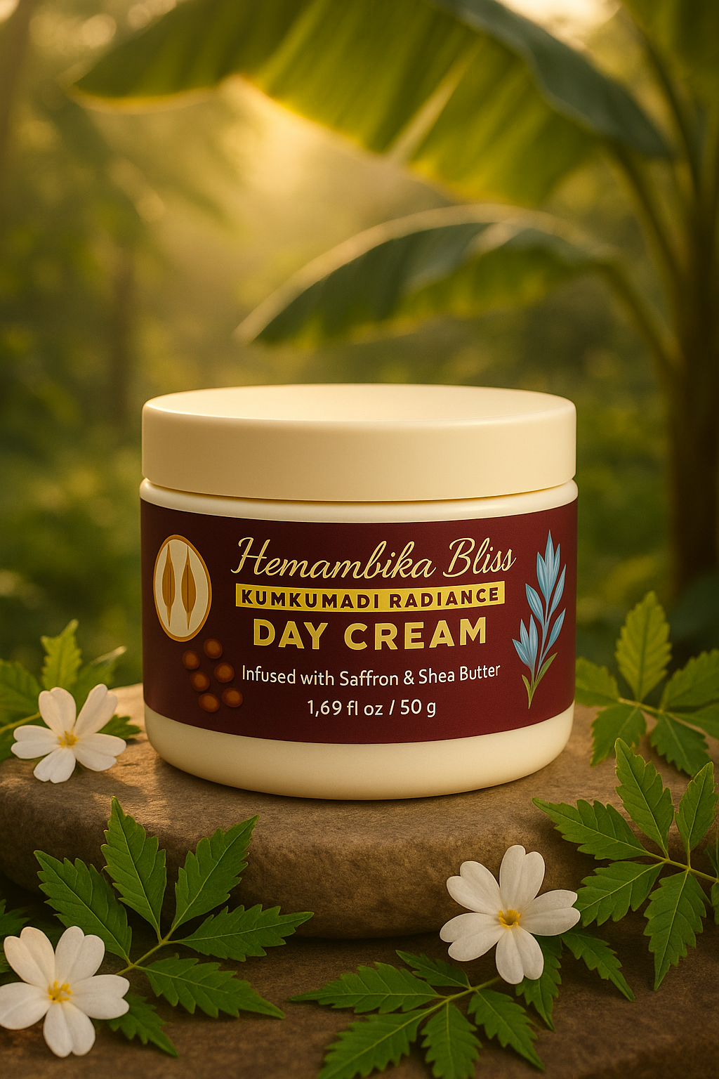 Hemambika Bliss® Kumkumadi Radiance Day Cream - Infused with Saffron and Shea Butter