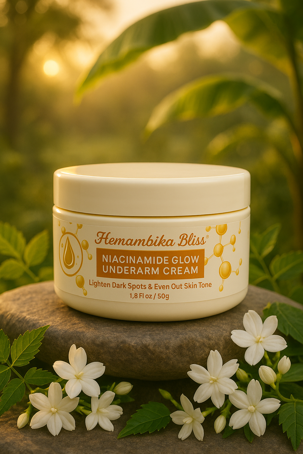 Hemambika Bliss® Niacinamide Underarm Cream - Lightens Dark Spots & Evens Out Skin Tone for Smooth, Radiant Underarms