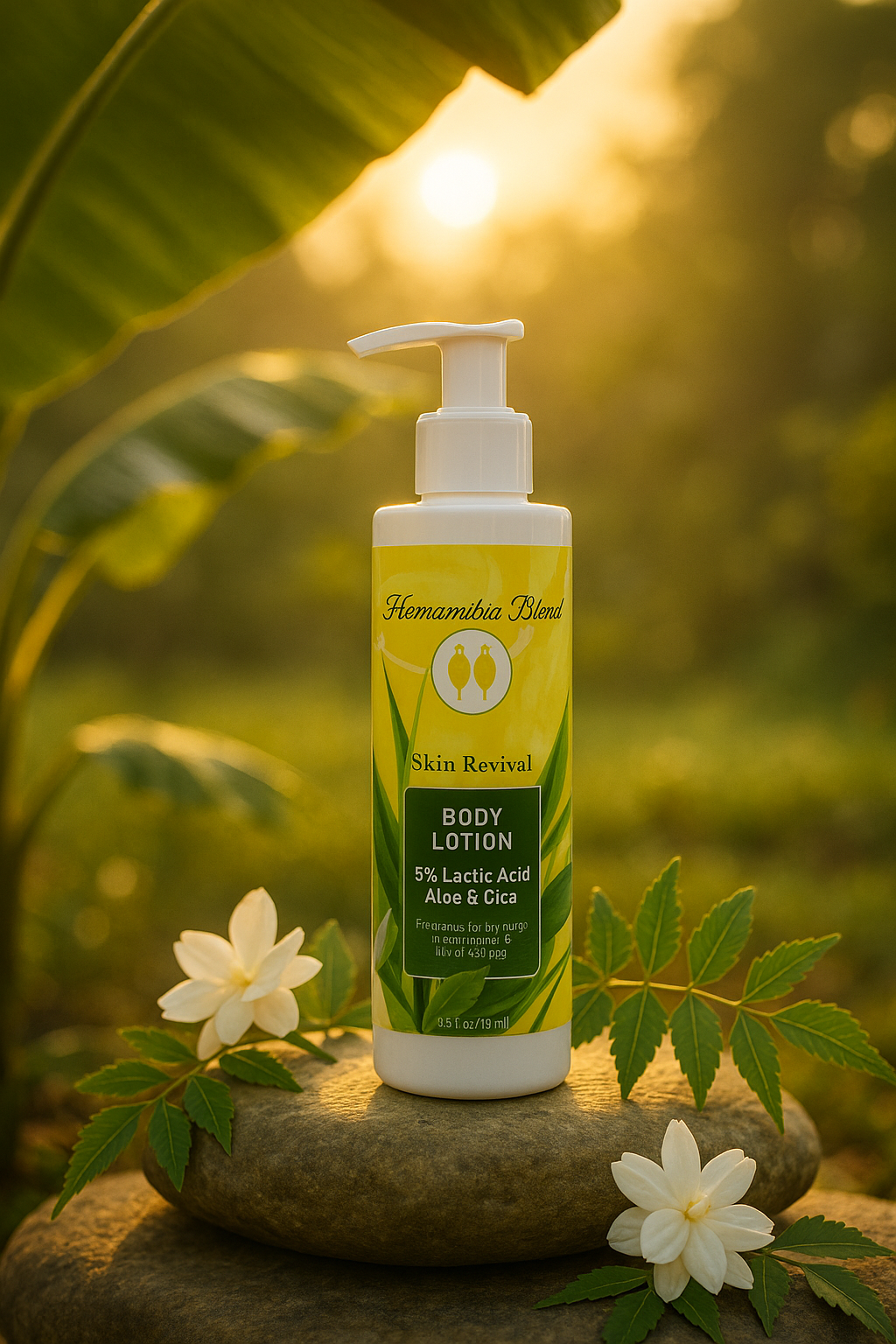 Hemambika Bliss® Skin Revival Body Lotion - with 5% Lactic Acid, Aloe & Cica - Improves Skin Texture, Strawberry Legs, Reduces Dry & Bumpy Skin - Suitable for all skin types.